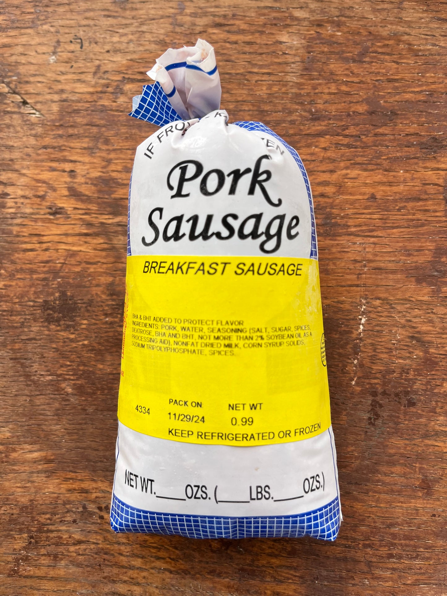 Breakfast Sausage, Bulk
